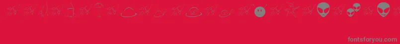 Weitere Informationen zur SpaceyJhb-Schriftart SpaceyJhb-Schriftart – Graue Schriften auf rotem Hintergrund
