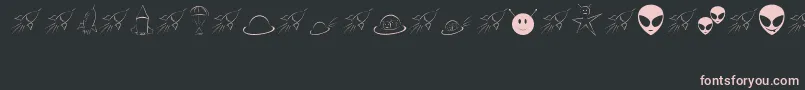 SpaceyJhb Font – Pink Fonts on Black Background
