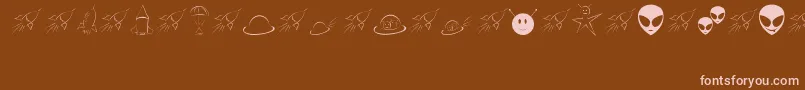 SpaceyJhb Font – Pink Fonts on Brown Background