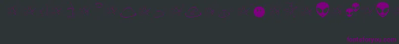SpaceyJhb Font – Purple Fonts on Black Background