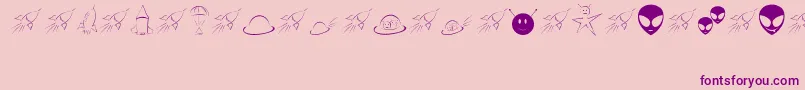 SpaceyJhb Font – Purple Fonts on Pink Background