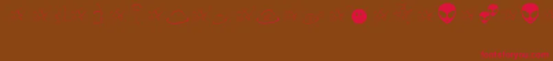 SpaceyJhb Font – Red Fonts on Brown Background