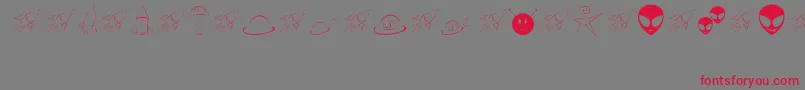 SpaceyJhb Font – Red Fonts on Gray Background