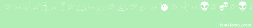 SpaceyJhb Font – White Fonts on Green Background