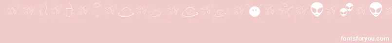 Fonte SpaceyJhb – fontes brancas em um fundo rosa
