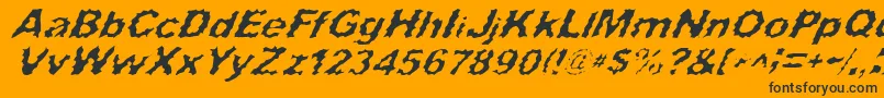 SurfPunxItalic-Schriftart – Schwarze Schriften auf orangefarbenem Hintergrund