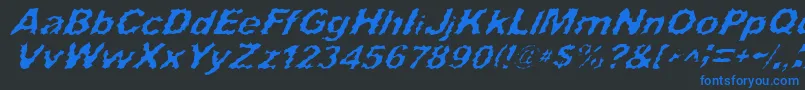 SurfPunxItalic Font – Blue Fonts on Black Background