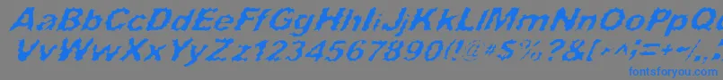 SurfPunxItalic Font – Blue Fonts on Gray Background