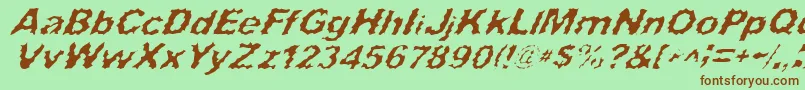 More about SurfPunxItalic Font SurfPunxItalic Font – Brown Fonts on Green Background