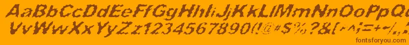 fuente SurfPunxItalic – Fuentes Marrones Sobre Fondo Naranja