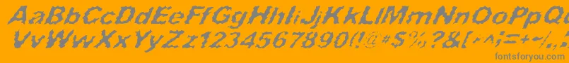 SurfPunxItalic Font – Gray Fonts on Orange Background