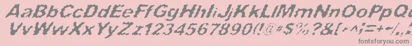 Fonte SurfPunxItalic – fontes cinzas em um fundo rosa