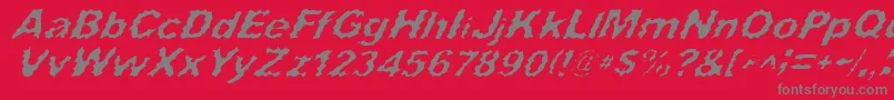 SurfPunxItalic-Schriftart – Graue Schriften auf rotem Hintergrund
