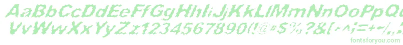 Weitere Informationen zur SurfPunxItalic-Schriftart SurfPunxItalic-Schriftart – Grüne Schriften auf weißem Hintergrund