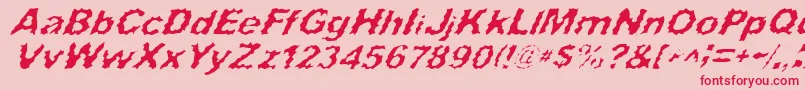SurfPunxItalic Font – Red Fonts on Pink Background