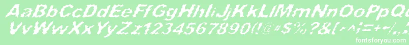 SurfPunxItalic Font – White Fonts on Green Background