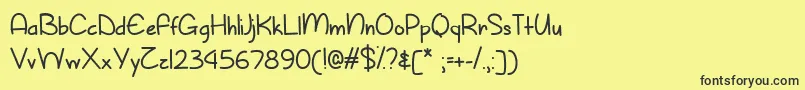 SunnySpringDayTtf Font – Black Fonts on Yellow Background