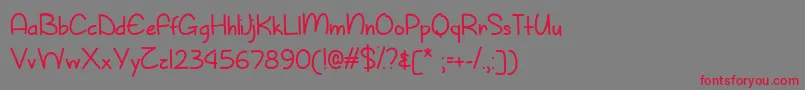 SunnySpringDayTtf Font – Red Fonts on Gray Background