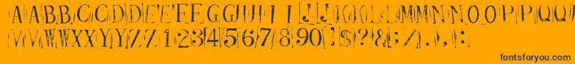 TicketCapitalsrepressed Font – Black Fonts on Orange Background