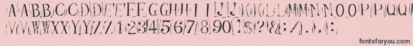 TicketCapitalsrepressed Font – Black Fonts on Pink Background