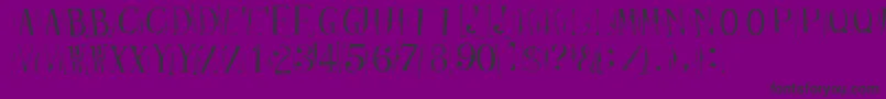 TicketCapitalsrepressed-Schriftart – Schwarze Schriften auf violettem Hintergrund