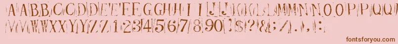 TicketCapitalsrepressed Font – Brown Fonts on Pink Background