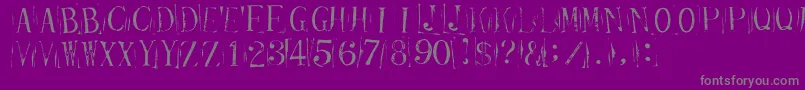 TicketCapitalsrepressed Font – Gray Fonts on Purple Background