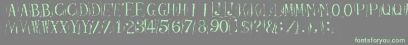 TicketCapitalsrepressed Font – Green Fonts on Gray Background