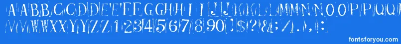 TicketCapitalsrepressed Font – White Fonts on Blue Background