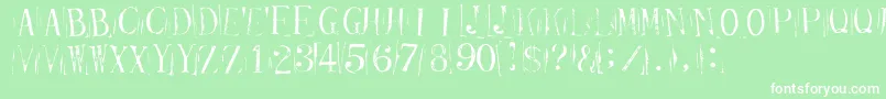 TicketCapitalsrepressed Font – White Fonts on Green Background