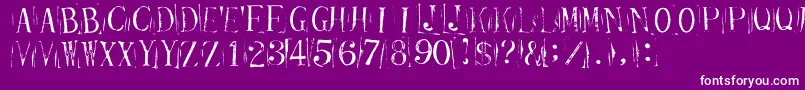 TicketCapitalsrepressed Font – White Fonts on Purple Background