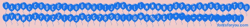 fuente SfBalloons – Fuentes Azules Sobre Fondo Rosa