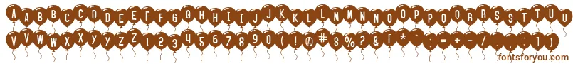 Шрифт SfBalloons – коричневые шрифты на белом фоне