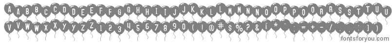 SfBalloons Font – Gray Fonts on White Background