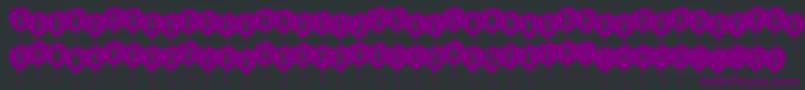 SfBalloons-Schriftart – Violette Schriften auf schwarzem Hintergrund