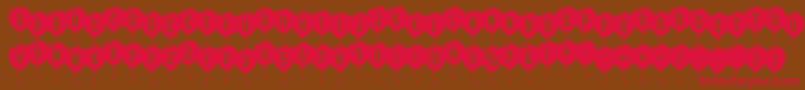 SfBalloons Font – Red Fonts on Brown Background