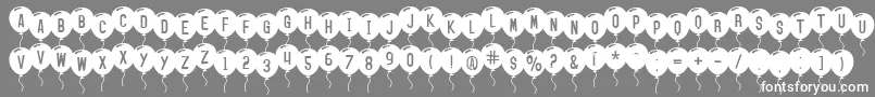 SfBalloons Font – White Fonts on Gray Background