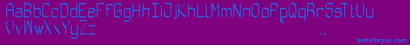 Шрифт AbsolutamenteRouSt – синие шрифты на фиолетовом фоне