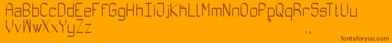 Шрифт AbsolutamenteRouSt – коричневые шрифты на оранжевом фоне