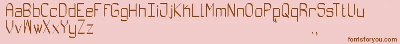 AbsolutamenteRouSt-fontti – ruskeat fontit vaaleanpunaisella taustalla