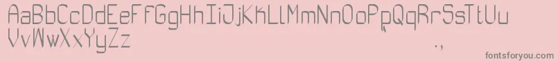AbsolutamenteRouSt-fontti – harmaat kirjasimet vaaleanpunaisella taustalla
