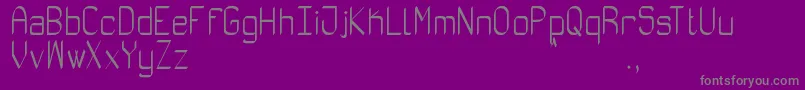 AbsolutamenteRouSt-fontti – harmaat kirjasimet violetilla taustalla