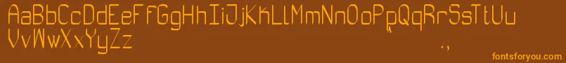 Шрифт AbsolutamenteRouSt – оранжевые шрифты на коричневом фоне