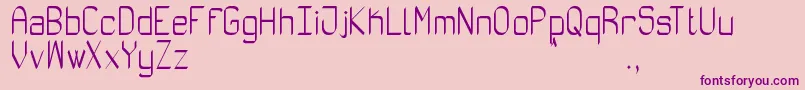 AbsolutamenteRouSt-fontti – violetit fontit vaaleanpunaisella taustalla