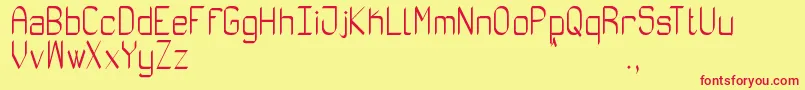 AbsolutamenteRouSt Font – Red Fonts on Yellow Background