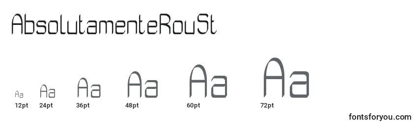 Размеры шрифта AbsolutamenteRouSt