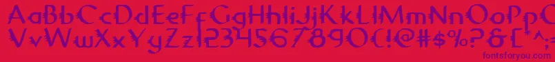 Gypsy Font – Purple Fonts on Red Background