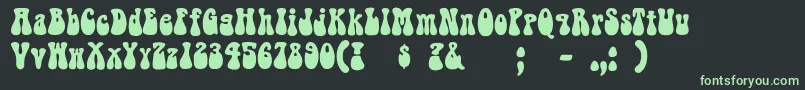 Bellbottom-fontti – vihreät fontit mustalla taustalla