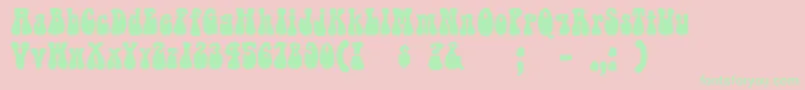 Bellbottom Font – Green Fonts on Pink Background