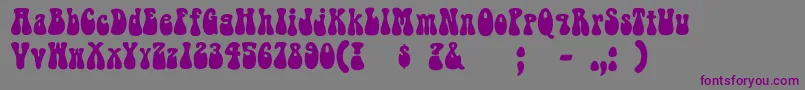 Bellbottom Font – Purple Fonts on Gray Background